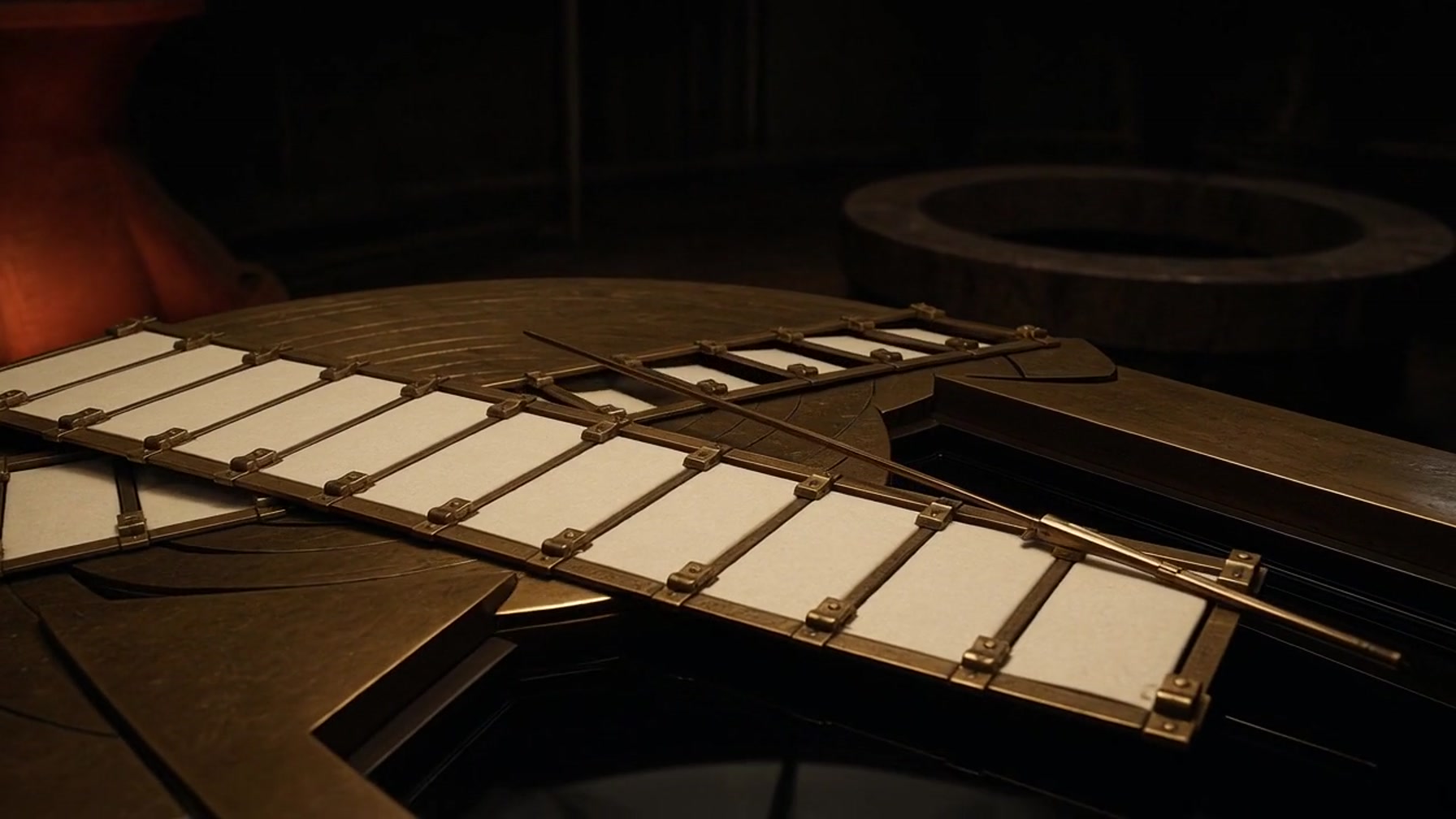 An empty brass observatory ledger table waiting for live launch rows.
